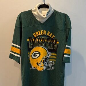 Vintage 90s Green Bay Packers Women's Short Sleeve Tee Size L Cotton Jersey